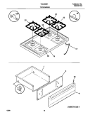 TOP / DRAWER Diagram and Parts List for TGO356BHD1  Frigidaire Range