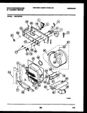 CONSOLE, CONTROL AND DRUM Diagram and Parts List for SM115PXD1  Frigidaire Washer