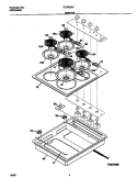 MAINTOP Diagram and Parts List for TEC8X2XCD3  Tappan Cooktop