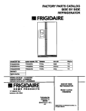 COVER Diagram and Parts List for FRS26ZRGBA  Frigidaire Refrigerator