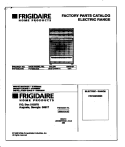 COVER Diagram and Parts List for FEF353CGSC  Frigidaire Range