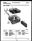 RACKS AND TRAYS Diagram and Parts List for FDB212RBM0  Frigidaire Dishwasher