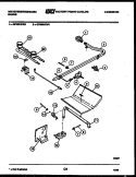 BURNER, MANIFOLD AND GAS CONTROL Diagram and Parts List for GF300HXW3  Frigidaire Range