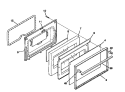 DOOR Diagram and Parts List for WGF325BADB  Frigidaire Range