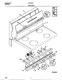 BACKGUARD Diagram and Parts List for MEF302PBWH  Frigidaire Range