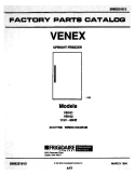 COVER Diagram and Parts List for VR162  Frigidaire Freezer