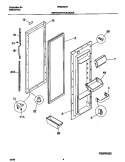 REFRIGERATOR DOOR Diagram and Parts List for FRS20QRCD6  Frigidaire Refrigerator