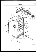 CABINET PARTS Diagram and Parts List for TPK160JN3W  Kelvinator Refrigerator