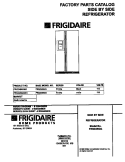 COVER Diagram and Parts List for FRS24BGGB1  Frigidaire Refrigerator