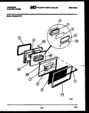 LOWER OVEN DOOR PARTS Diagram and Parts List for REG638BNL2  Frigidaire Range