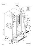 CABINET Diagram and Parts List for WRS23W0AW6  Westinghouse Refrigerator