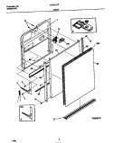 DOOR Diagram and Parts List for FDB421RFR1  Frigidaire Dishwasher