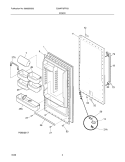 DOOR Diagram and Parts List for E32AR75FPS3  Electrolux Refrigerator