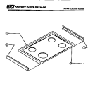 TOP Diagram and Parts List for 37-1042-23-05  Tappan Range