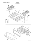 TOP/DRAWER Diagram and Parts List for FGFL67HCF  Frigidaire Range