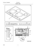 CONTROL PANEL Diagram and Parts List for EW30CC55GS4  Electrolux Cooktop