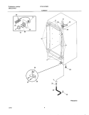 CABINET Diagram and Parts List for FFU14C2AW0  Frigidaire Freezer