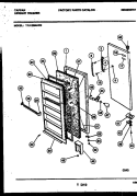 DOOR PARTS Diagram and Parts List for TFU12M4AW0  Tappan Freezer