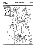 CABINET, TOP PANEL, BASE Diagram and Parts List for GWS645RBS0  Gibson Washer