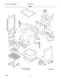BODY Diagram and Parts List for CFEF317GSC  Frigidaire Range