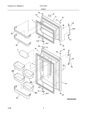 DOOR Diagram and Parts List for FGHT1834KB2  Frigidaire Refrigerator