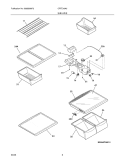 SHELVES Diagram and Parts List for CRTE184IJW0  Frigidaire Refrigerator