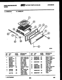 BROILER DRAWER PARTS Diagram and Parts List for GF625LD1  Frigidaire Range