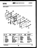 DOOR PARTS Diagram and Parts List for RG94BFB1  Frigidaire Wall Oven