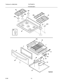 TOP/DRAWER Diagram and Parts List for PLGFZ390ECH  Frigidaire Range