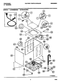 CABINET, TOP PANEL, BASE Diagram and Parts List for FWS235RBS0  Frigidaire Washer