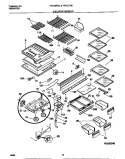 SHELVES / CONTROLS Diagram and Parts List for FRT22RGCW3  Frigidaire Refrigerator
