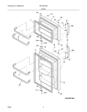 DOOR Diagram and Parts List for WRT5B1EW8  Crosley Refrigerator