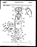 TUB DETAIL Diagram and Parts List for AW350-K1D  Kelvinator Washer