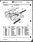 CONTROL PANEL Diagram and Parts List for 12-3699-00-01  Tappan Wall Oven