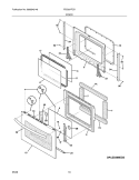 DOOR Diagram and Parts List for FES367FCD  Frigidaire Range
