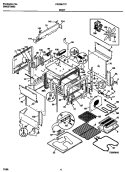 BODY Diagram and Parts List for FES387CCSA  Frigidaire Wall Oven