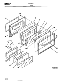 DOOR Diagram and Parts List for FEF386BADA  Frigidaire Range