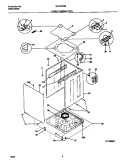 LOWER CABINET / TOP Diagram and Parts List for MLXE42RBD3  Frigidaire Washer Dryer Combo