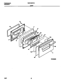 DOOR Diagram and Parts List for FGF378WCCG  Frigidaire Range