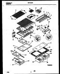 SHELVES AND SUPPORTS Diagram and Parts List for WRT18QRBW0  Frigidaire Refrigerator