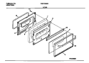 DOOR Diagram and Parts List for WGF324BBWB  Frigidaire Range