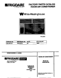 COVER Diagram and Parts List for WAS183F2A1  Frigidaire Air Conditioner