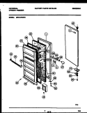 DOOR PARTS Diagram and Parts List for MFU14F3BW1  Frigidaire Freezer