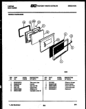 DOOR PARTS Diagram and Parts List for 30-2249-00-05  Tappan Range