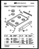 COOKTOP PARTS Diagram and Parts List for 72-3657-00-06  Tappan Range