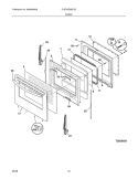 DOOR Diagram and Parts List for PLEFMZ99ECG  Frigidaire Range