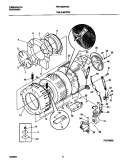 P12T0050 WSHR TUB, MOTOR Diagram and Parts List for FWT425RHS0  Frigidaire Washer
