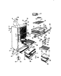 CABINET & SHELVING Diagram and Parts List for RT176GCD2  Frigidaire Refrigerator