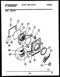 DOOR PARTS Diagram and Parts List for DE271KDW6  Frigidaire Dryer