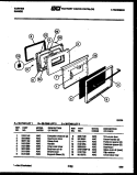 DOOR PARTS Diagram and Parts List for 30-7348-23-03  Tappan Range
